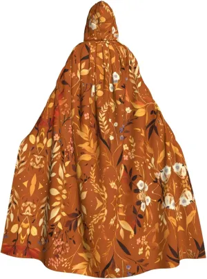 beauty burnt orange Picture Adult Hooded Cape Cloak for Halloween, Role-playing Costumes, and Theme Parties