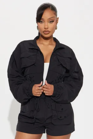 Best In The Game Windbreaker Jacket - Black
