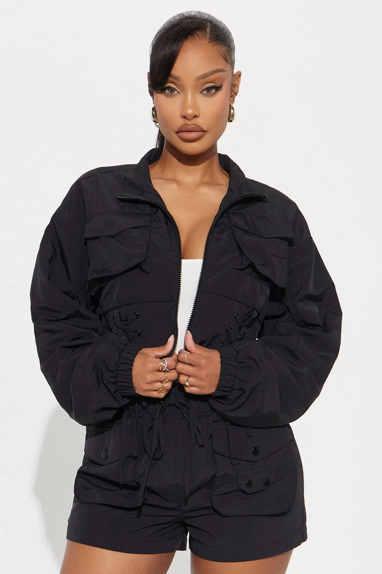 Best In The Game Windbreaker Jacket - Black