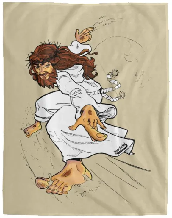 Big Jesus - Cozy Plush Fleece Blanket - 60x80