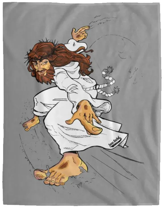Big Jesus - Cozy Plush Fleece Blanket - 60x80