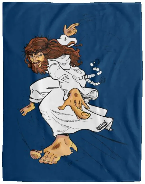 Big Jesus - Cozy Plush Fleece Blanket - 60x80