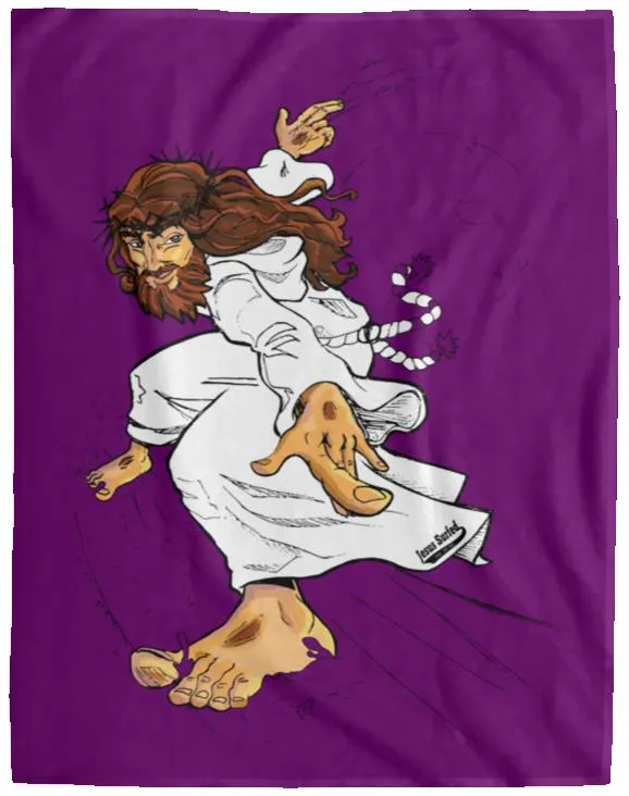 Big Jesus - Cozy Plush Fleece Blanket - 60x80