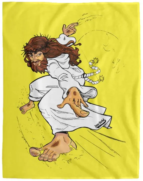 Big Jesus - Cozy Plush Fleece Blanket - 60x80