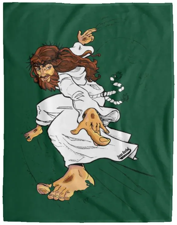 Big Jesus - Cozy Plush Fleece Blanket - 60x80