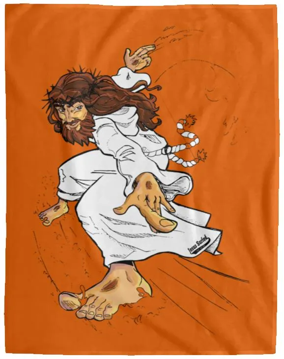 Big Jesus - Cozy Plush Fleece Blanket - 60x80