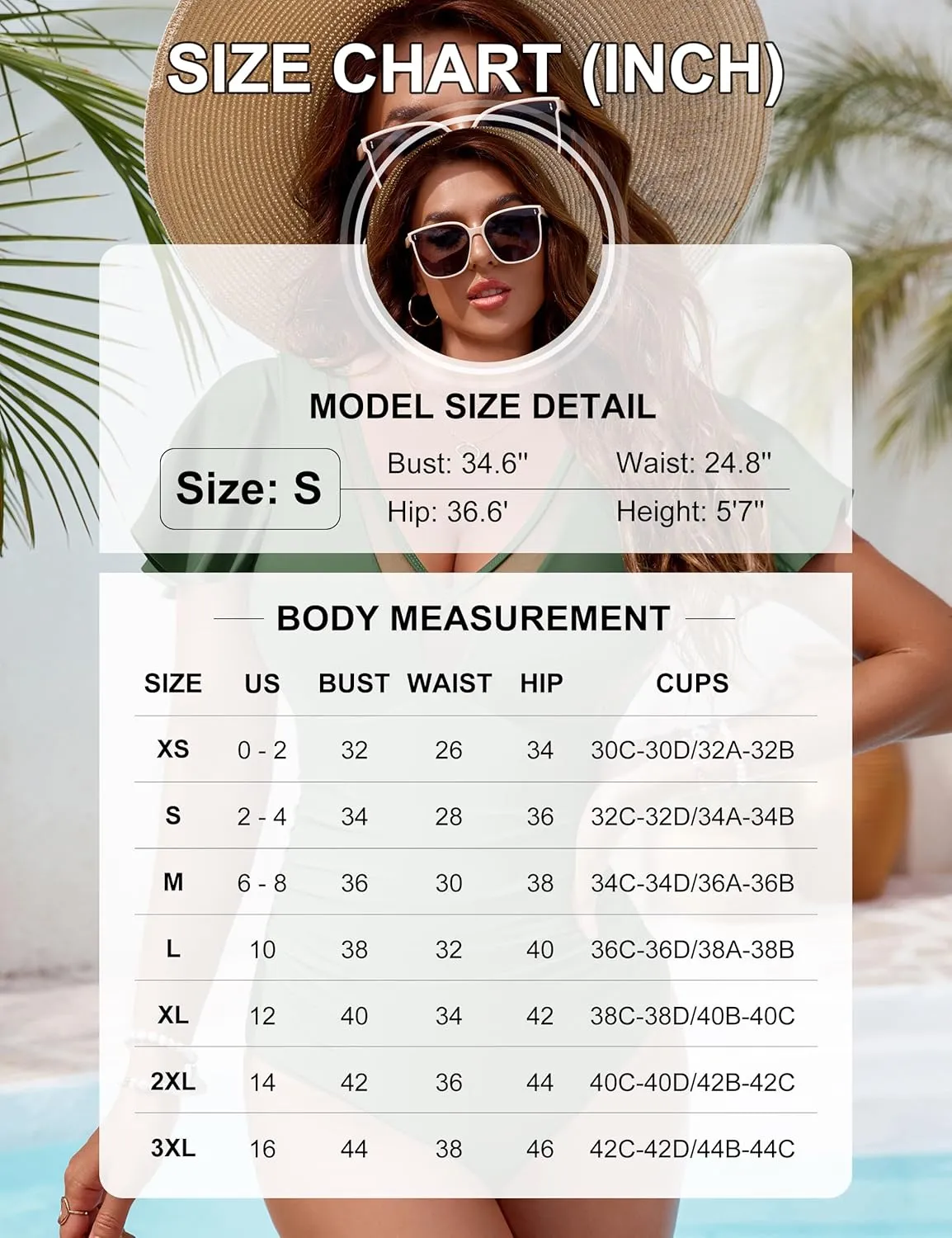 BMJL Women's Tummy Control Swimsuits Slimming Mesh Sheer Bathing Suit Ruffle V Neck One Piece Swimwear