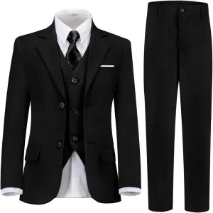 Boys Suit for Kids Teens Formal 5 Piece Tuxedo Suit Set