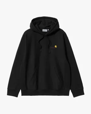 Carhartt WIP Hooded American Script Sweat - Black