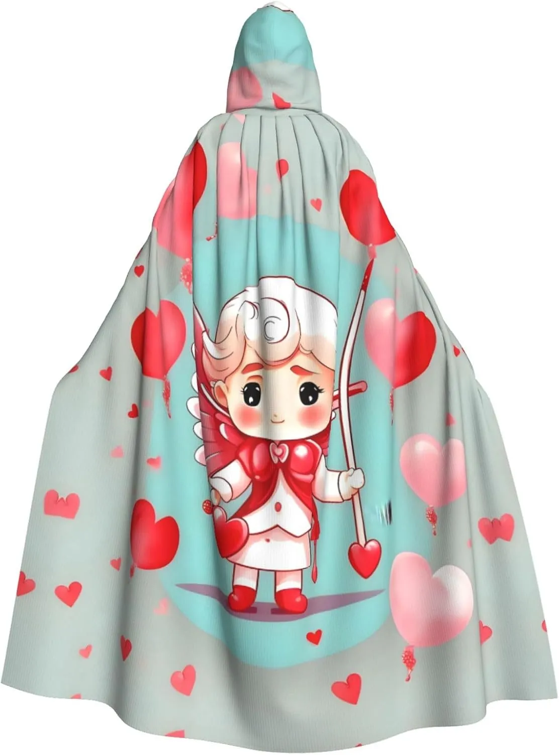 Cute loving boy Picture Adult Hooded Cape Cloak for Halloween, Role-playing Costumes, and Theme Parties