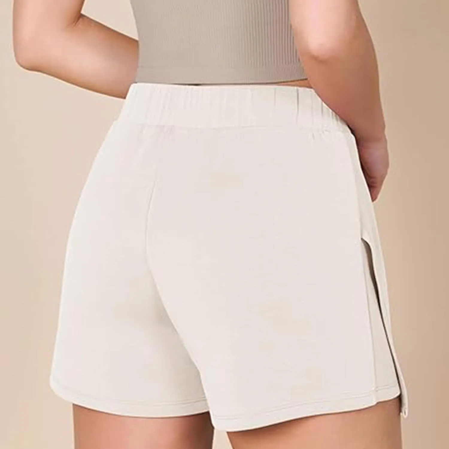 DDAPJ pyju Skorts for Woman High Waisted Pull On Trendy Casual Stretch Skirt with Shorts Asymmetrical Wrap Skort with Pocket