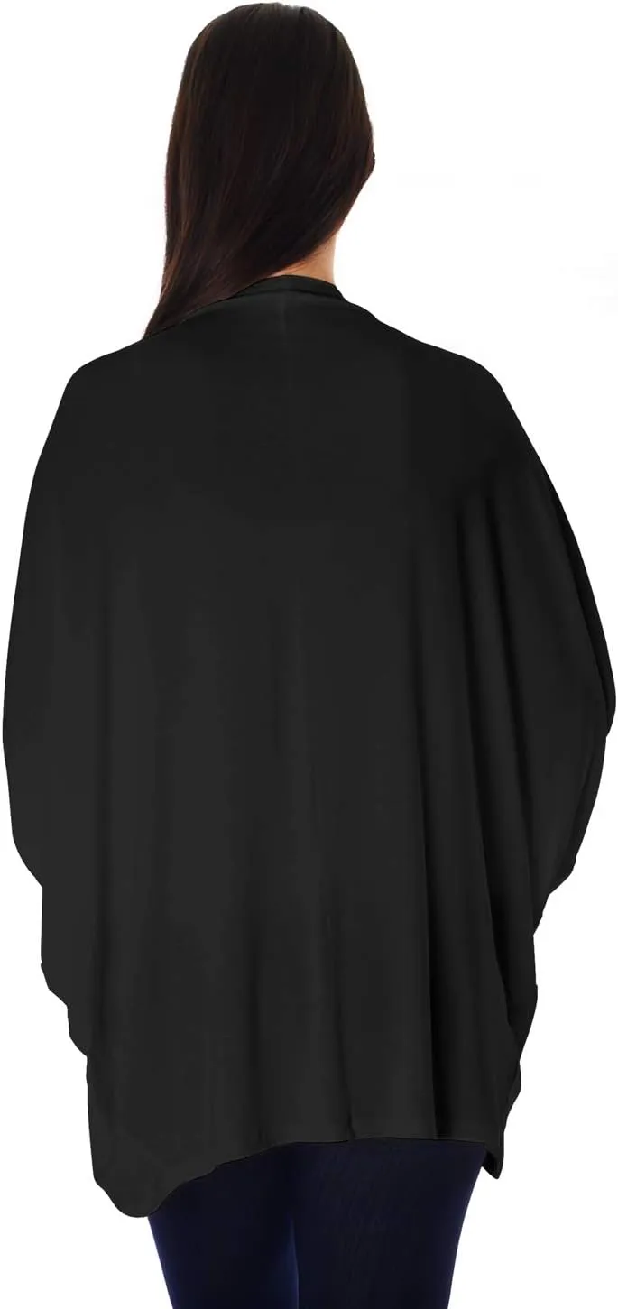 DFF Shop Women's Batwing Half Sleeve Open Cardigan (Size: S- 5X)