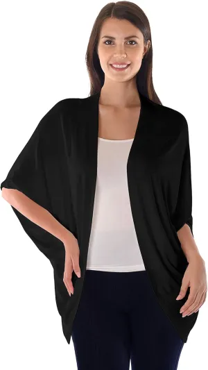 DFF Shop Women's Batwing Half Sleeve Open Cardigan (Size: S- 5X)