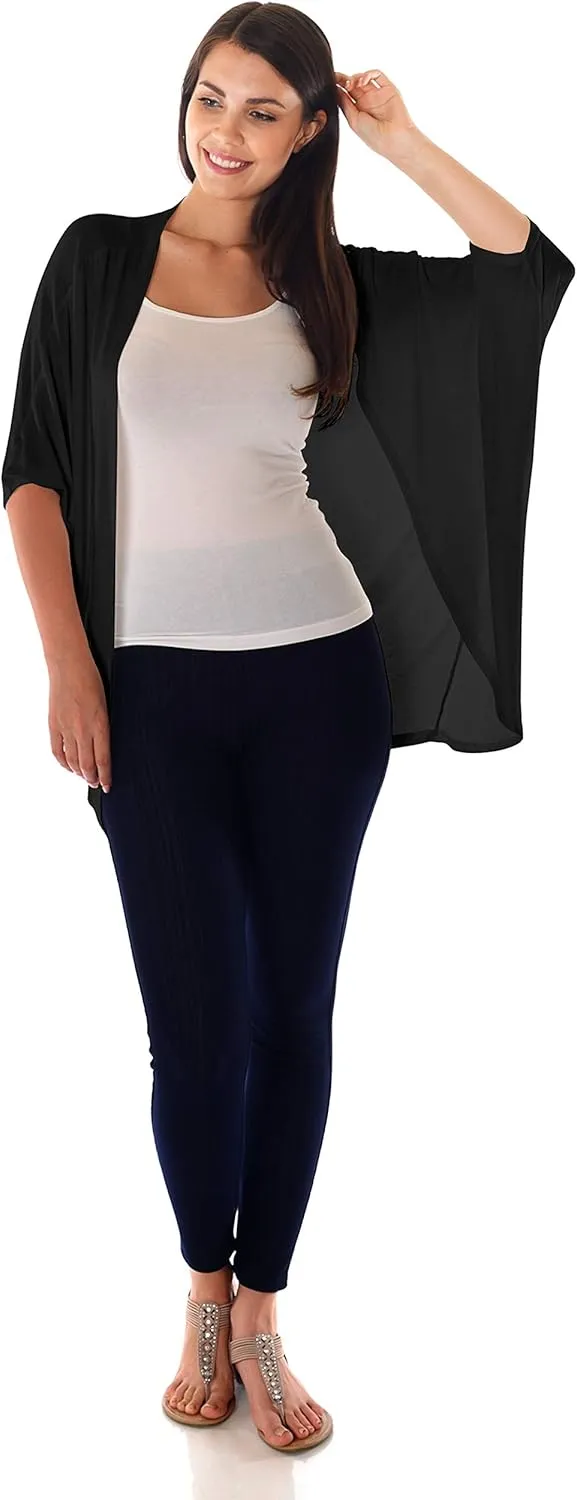 DFF Shop Women's Batwing Half Sleeve Open Cardigan (Size: S- 5X)