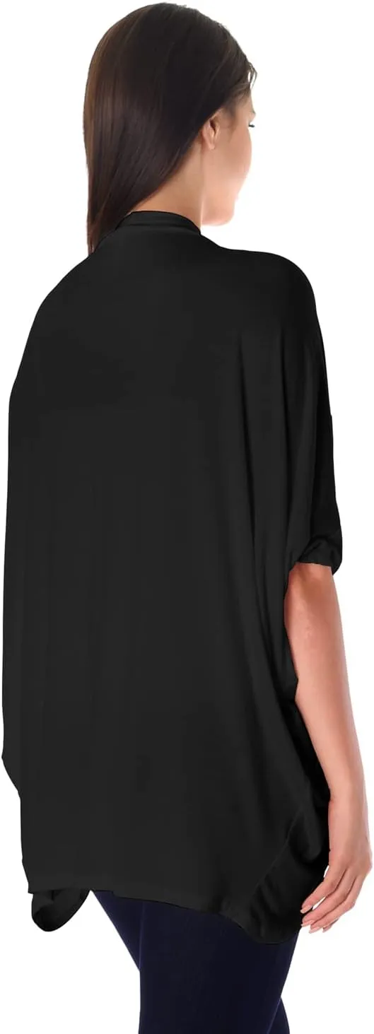 DFF Shop Women's Batwing Half Sleeve Open Cardigan (Size: S- 5X)