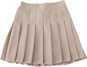 easyforever Kids Girls Pleated Tennis Short Skirt School Uniform Mini A-line Skirts Skater Scooters Skirts Skorts