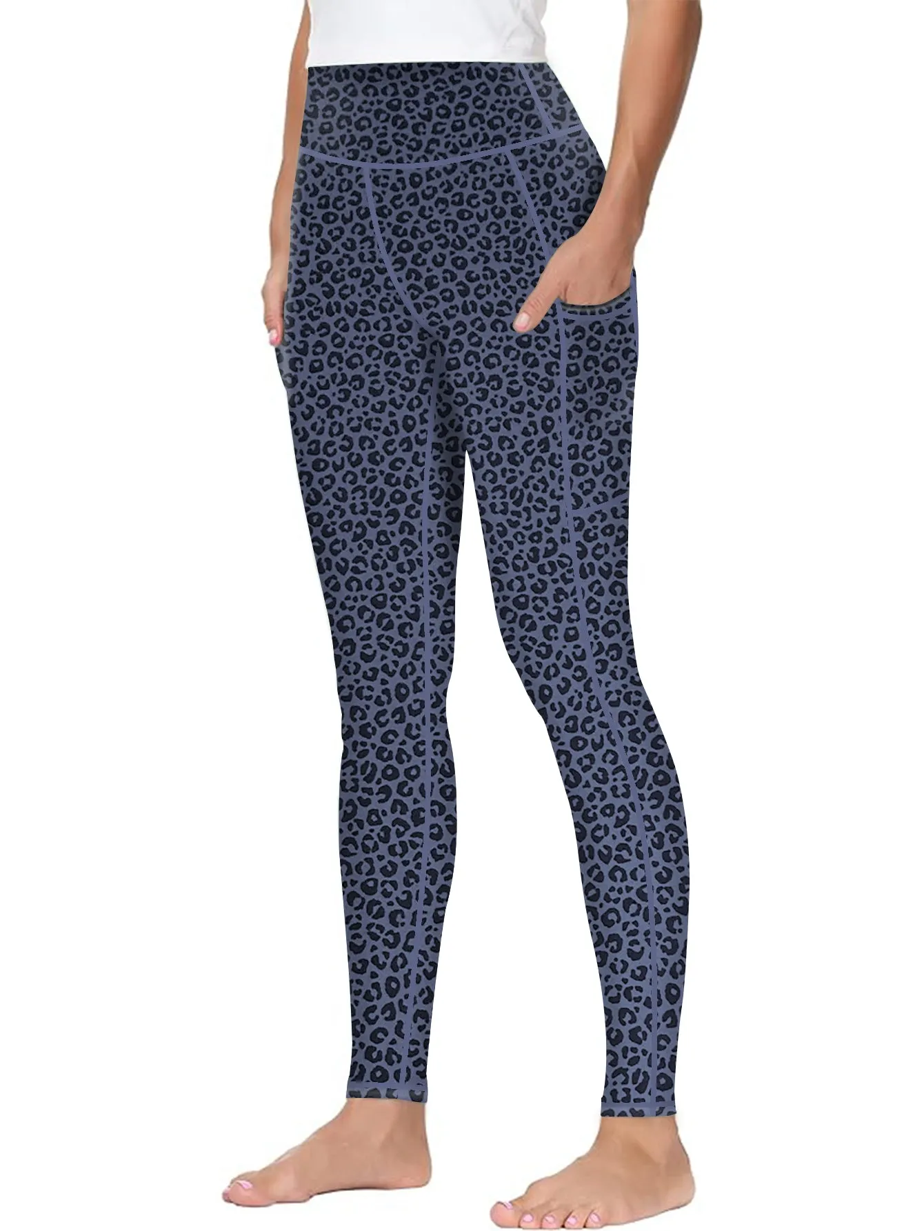 High-Waist Yoga Pants with Side Pocket Stretchable Comfortable Workout Leggings for Women Available in S-XXL Perfect for Yoga Gym and Daily Wear