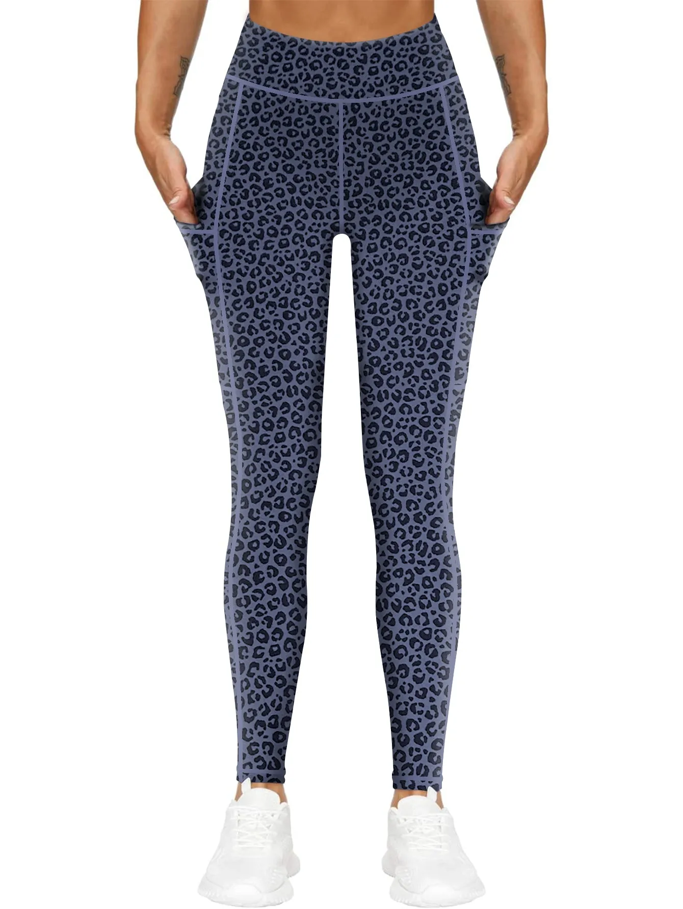 High-Waist Yoga Pants with Side Pocket Stretchable Comfortable Workout Leggings for Women Available in S-XXL Perfect for Yoga Gym and Daily Wear