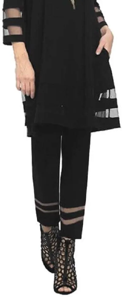IC Collection Slim Pant w/Stripe Mesh Border - 2536P