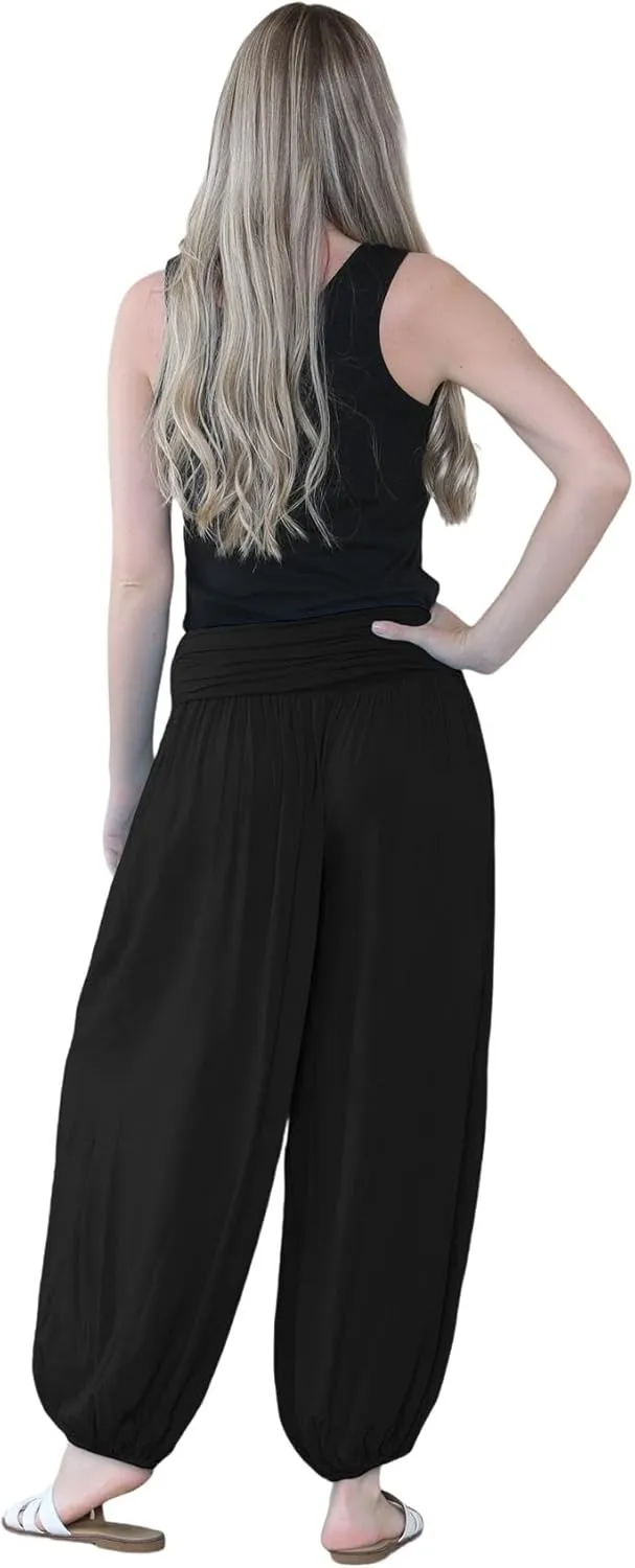 Janisramone Women Italian Baggy Harem Alibaba Pant Trousers, Summer Pants for Women, Yoga Harem Pants for Women