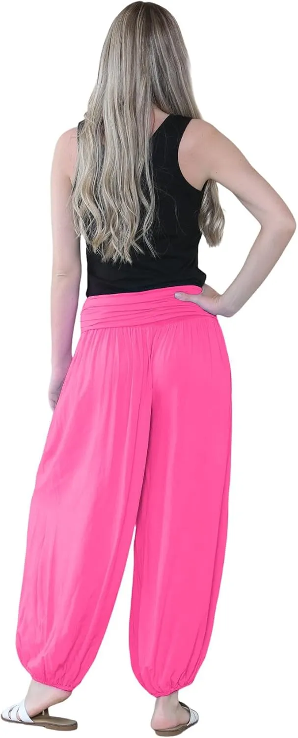 Janisramone Women Italian Baggy Harem Alibaba Pant Trousers, Summer Pants for Women, Yoga Harem Pants for Women