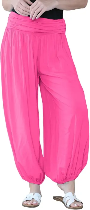 Janisramone Women Italian Baggy Harem Alibaba Pant Trousers, Summer Pants for Women, Yoga Harem Pants for Women