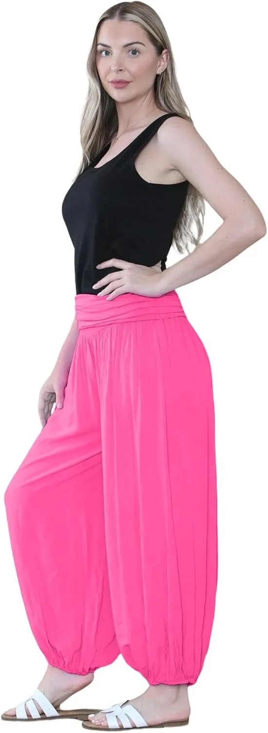 Janisramone Women Italian Baggy Harem Alibaba Pant Trousers, Summer Pants for Women, Yoga Harem Pants for Women