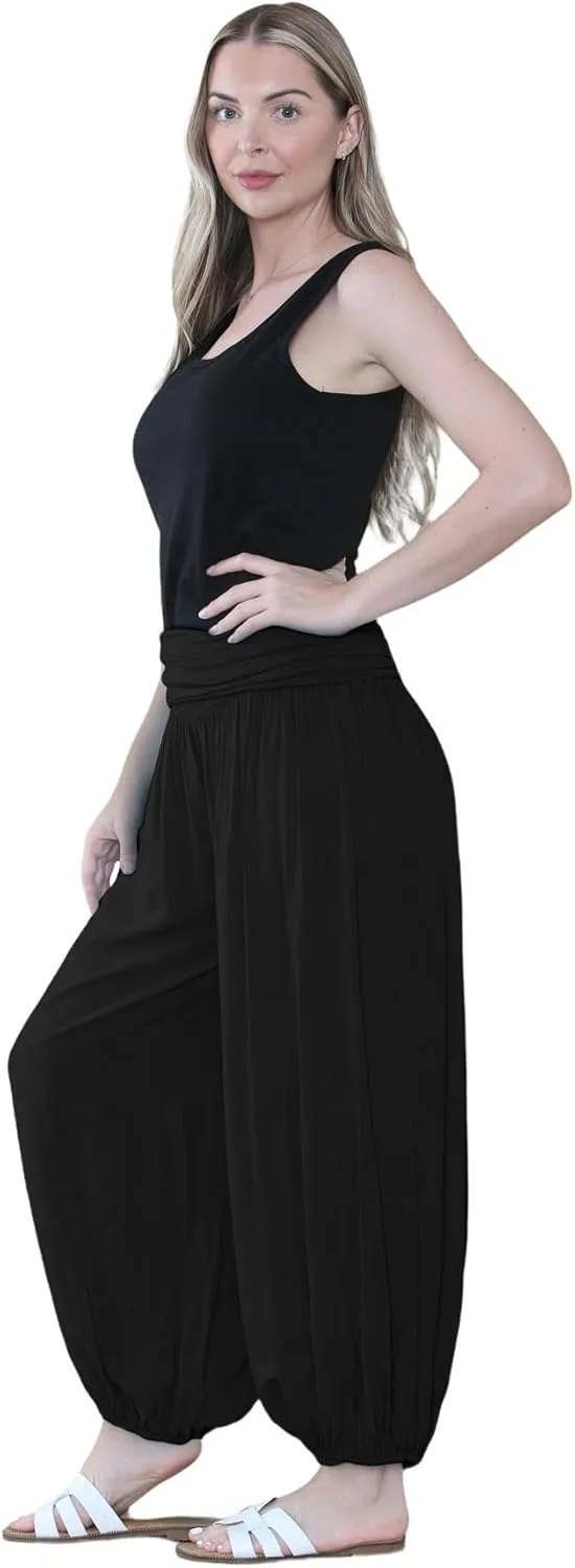 Janisramone Women Italian Baggy Harem Alibaba Pant Trousers, Summer Pants for Women, Yoga Harem Pants for Women