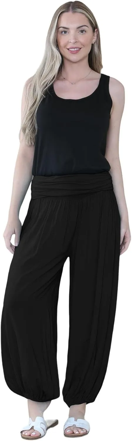 Janisramone Women Italian Baggy Harem Alibaba Pant Trousers, Summer Pants for Women, Yoga Harem Pants for Women