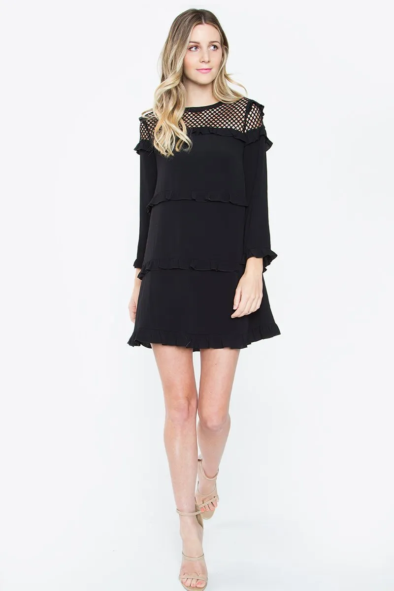 Kendrix Fishnet Shift Dress