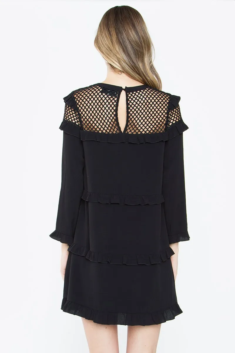 Kendrix Fishnet Shift Dress