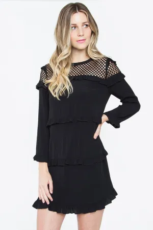 Kendrix Fishnet Shift Dress