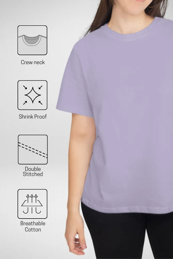 Lavender and Light Pink Plain T-shirts Combo for Women
