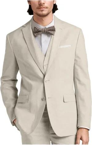 Linen Mens Suits 3 Piece Slim Fit Tuxedo Suit for Men Beach Wedding Formal Business Suit Groom Prom Set Outfits