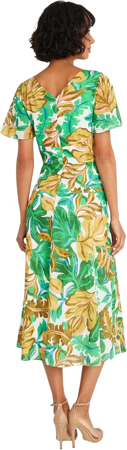 Maggy London Women's Wrap Flare Midi Dress
