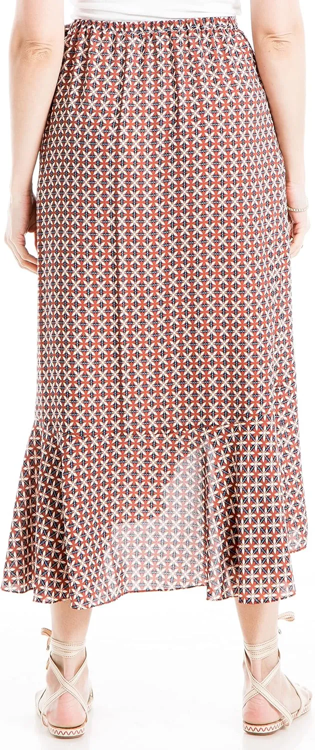 Max Studio Women's Crepe Maxi Ruffle Skirt