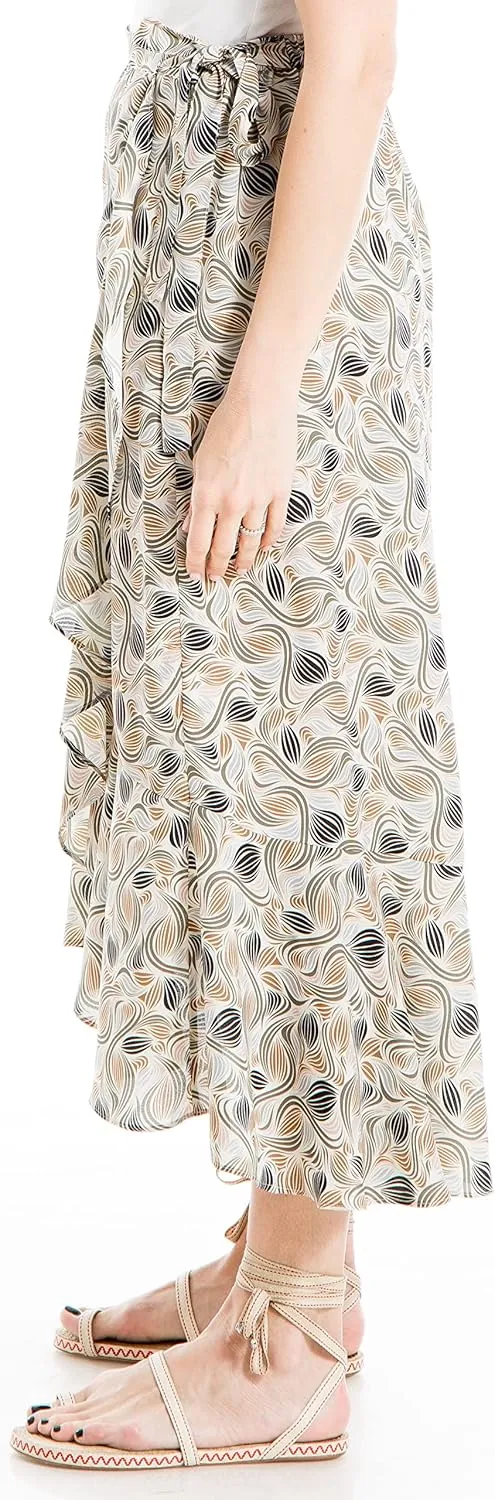 Max Studio Women's Crepe Maxi Ruffle Skirt