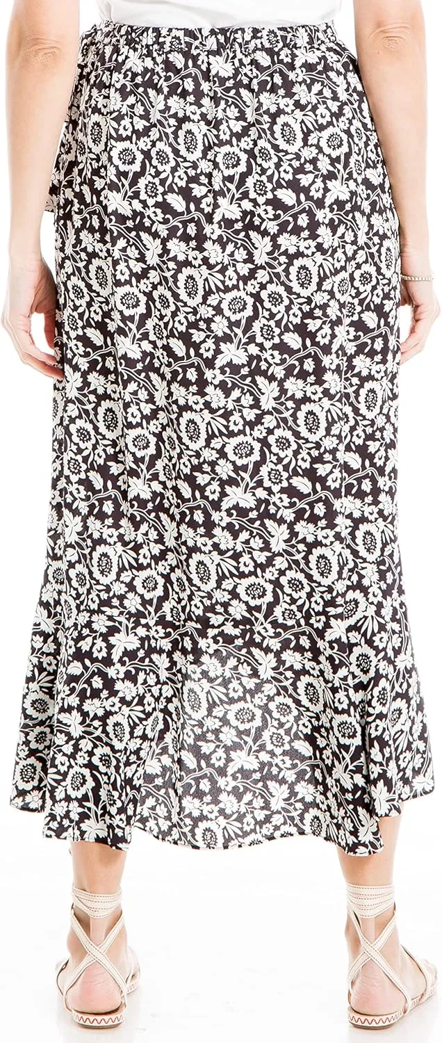 Max Studio Women's Crepe Maxi Ruffle Skirt