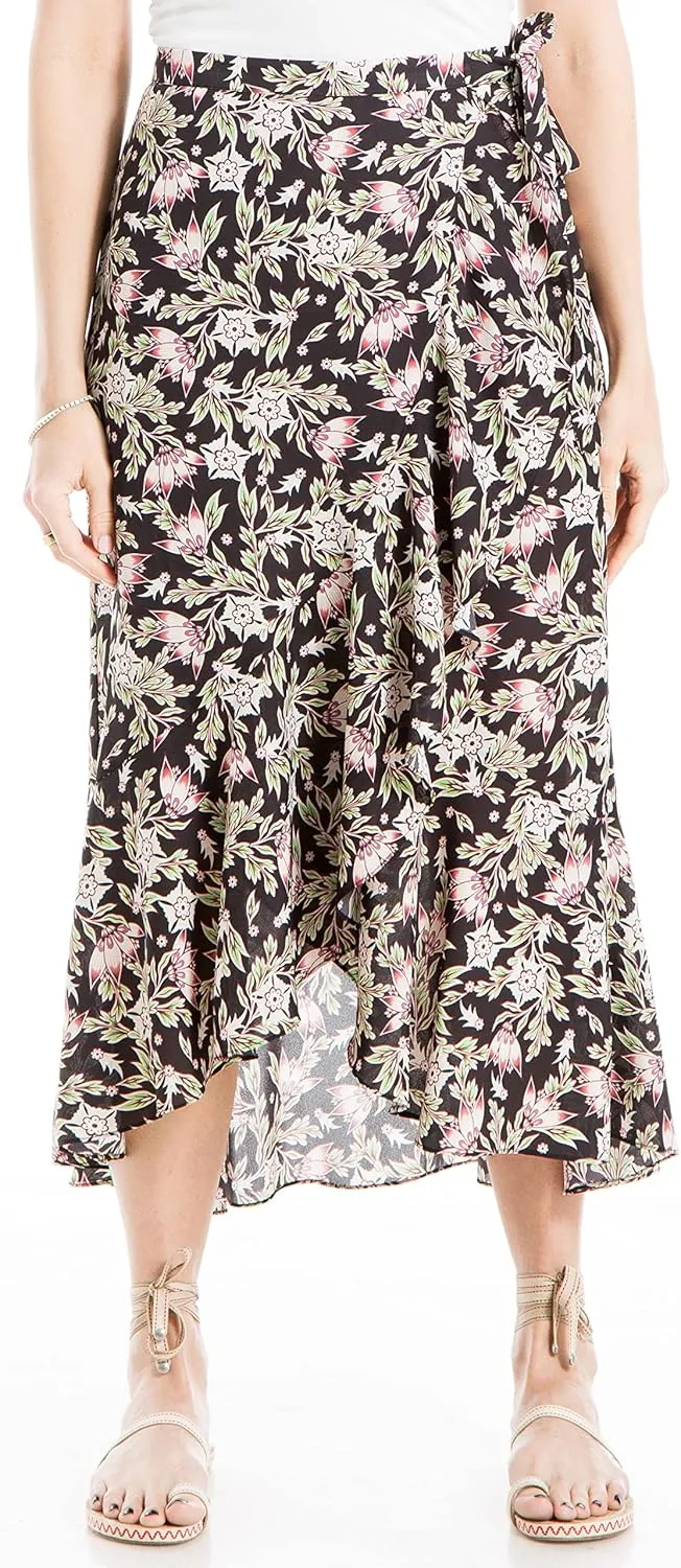Max Studio Women's Crepe Maxi Ruffle Skirt