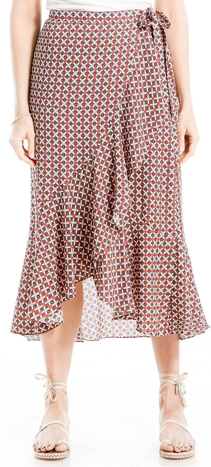 Max Studio Women's Crepe Maxi Ruffle Skirt