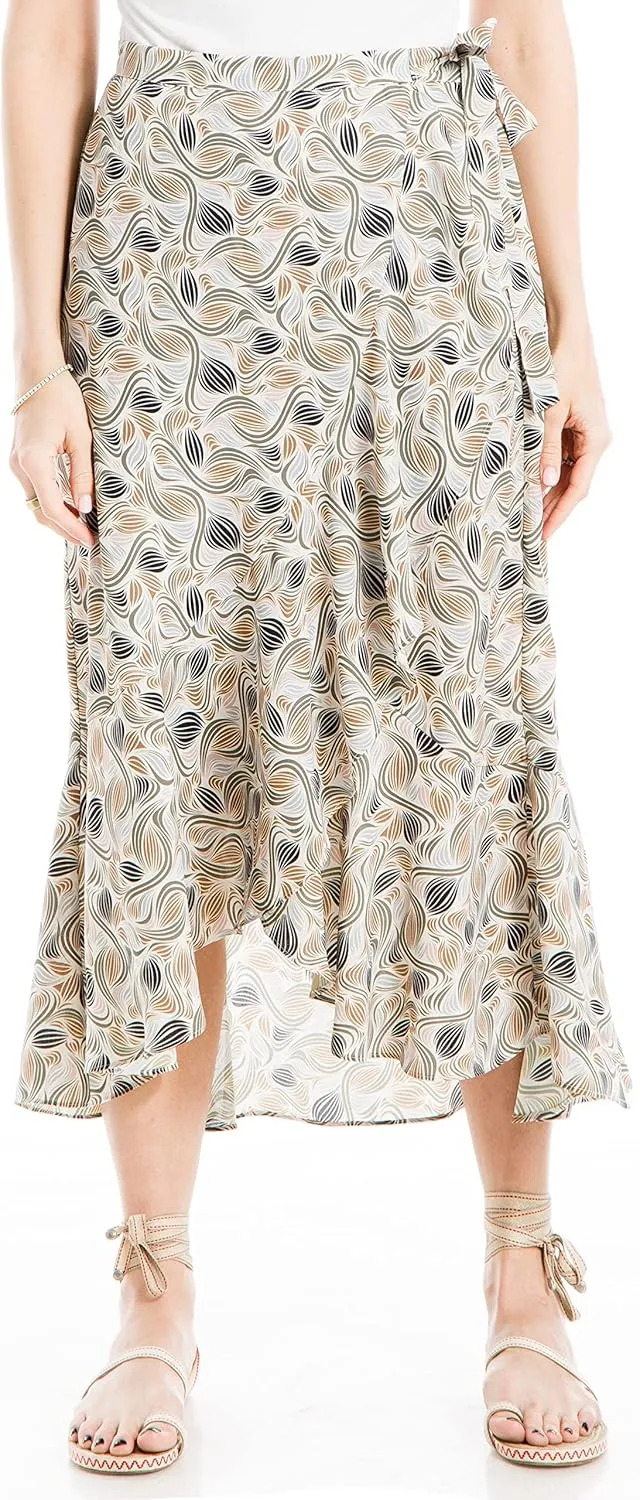 Max Studio Women's Crepe Maxi Ruffle Skirt