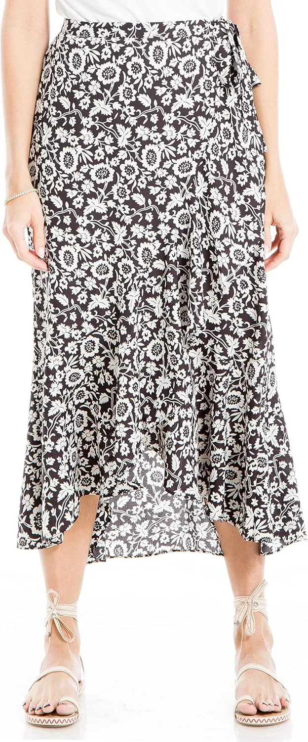 Max Studio Women's Crepe Maxi Ruffle Skirt