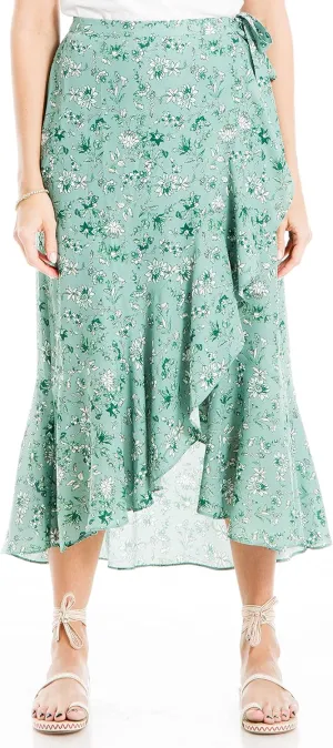 Max Studio Women's Crepe Maxi Ruffle Skirt