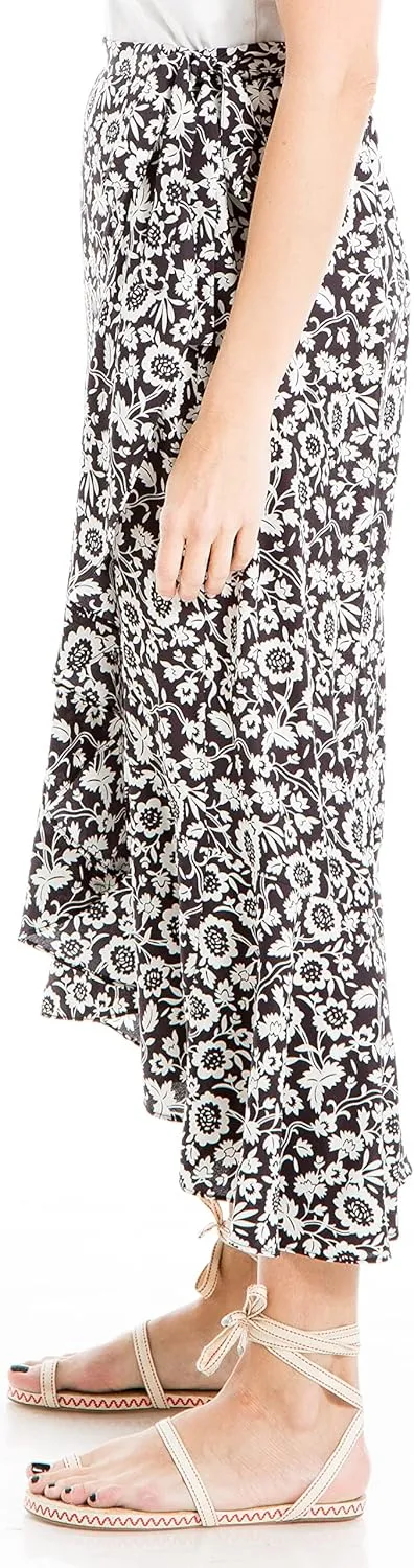 Max Studio Women's Crepe Maxi Ruffle Skirt