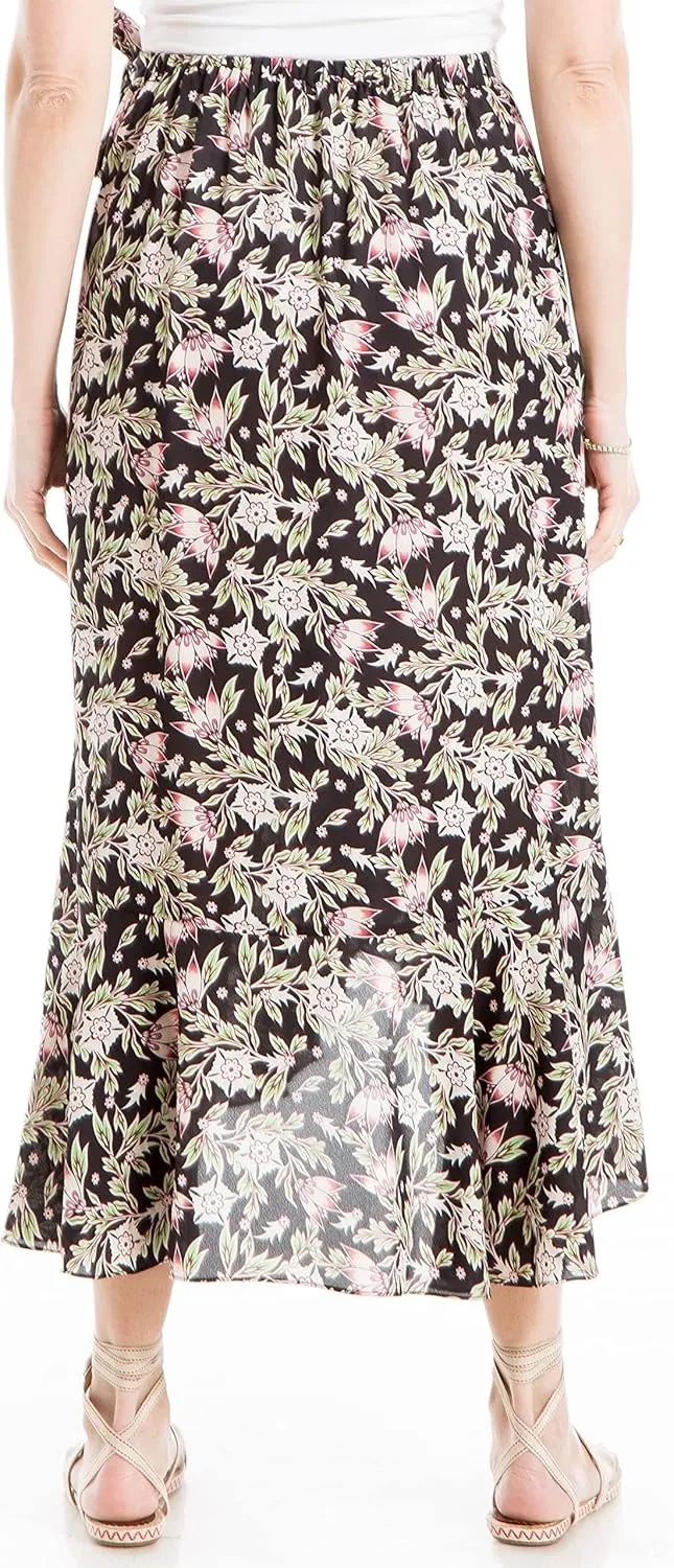 Max Studio Women's Crepe Maxi Ruffle Skirt