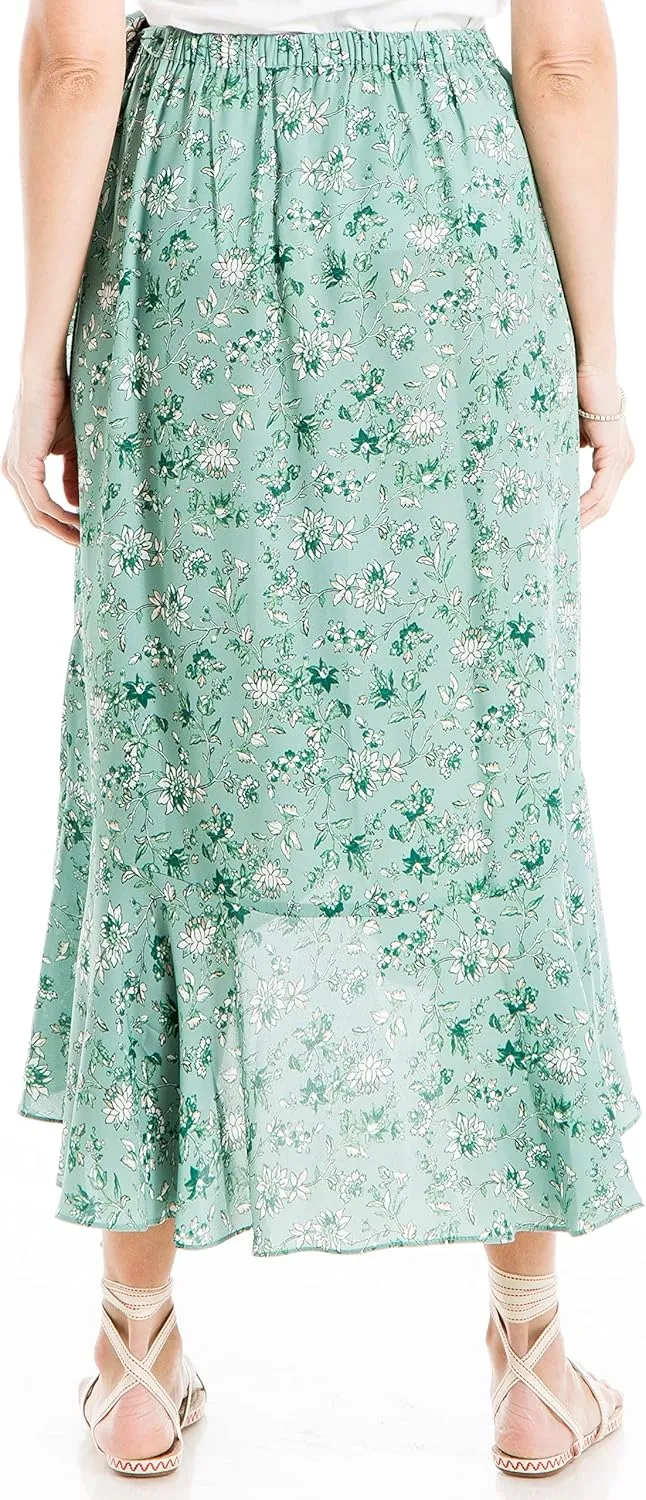 Max Studio Women's Crepe Maxi Ruffle Skirt