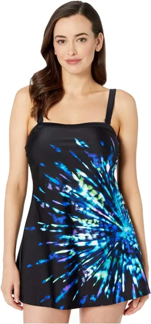 Maxine Of Hollywood Women's Standard Bandeau Sarong One Piece Swimsuit