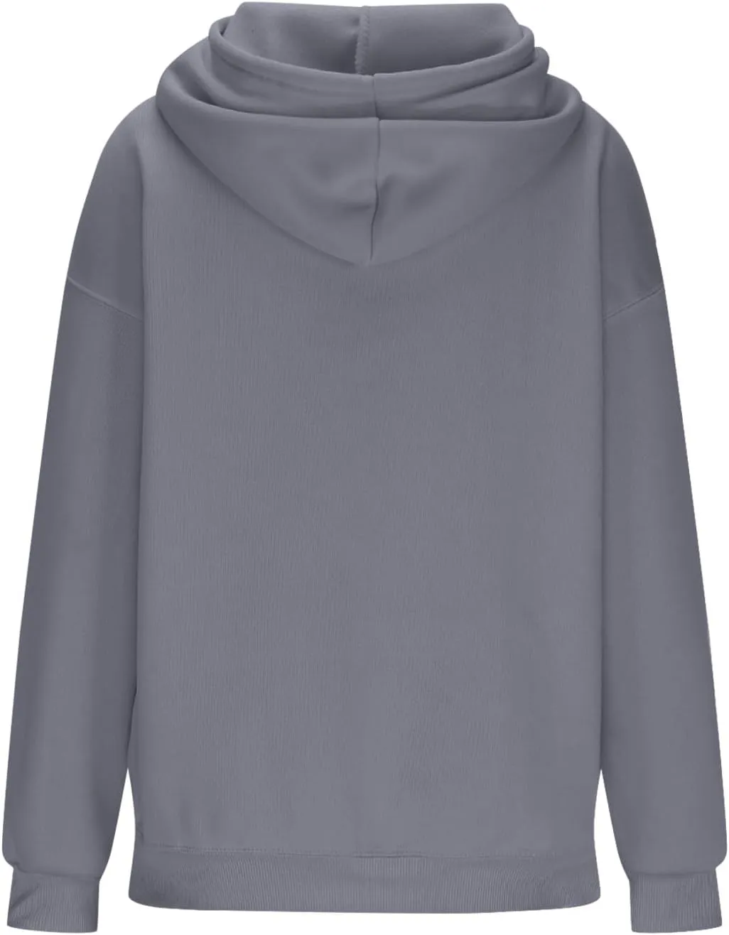 Oversized Drop Shoulder Hooded Sweatshirt for Women Long Sleeve Solid Drawstring Sweatshirt Streetwear Pullover Top