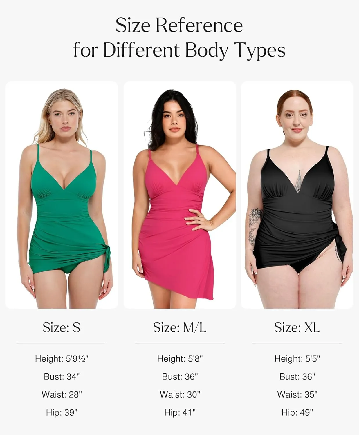 Popilush Tummy Control Swimsuits for Women One Piece Ruched Shapewear Swim Dress Split Bathing Suit