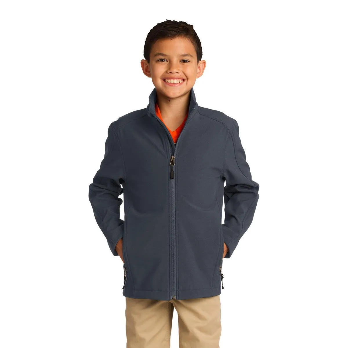 Port Authority Youth Battleship Grey Core Soft Shell Jacket